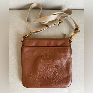 Lauren by Ralph Lauren Brown Faux Leather Crossbody Bag